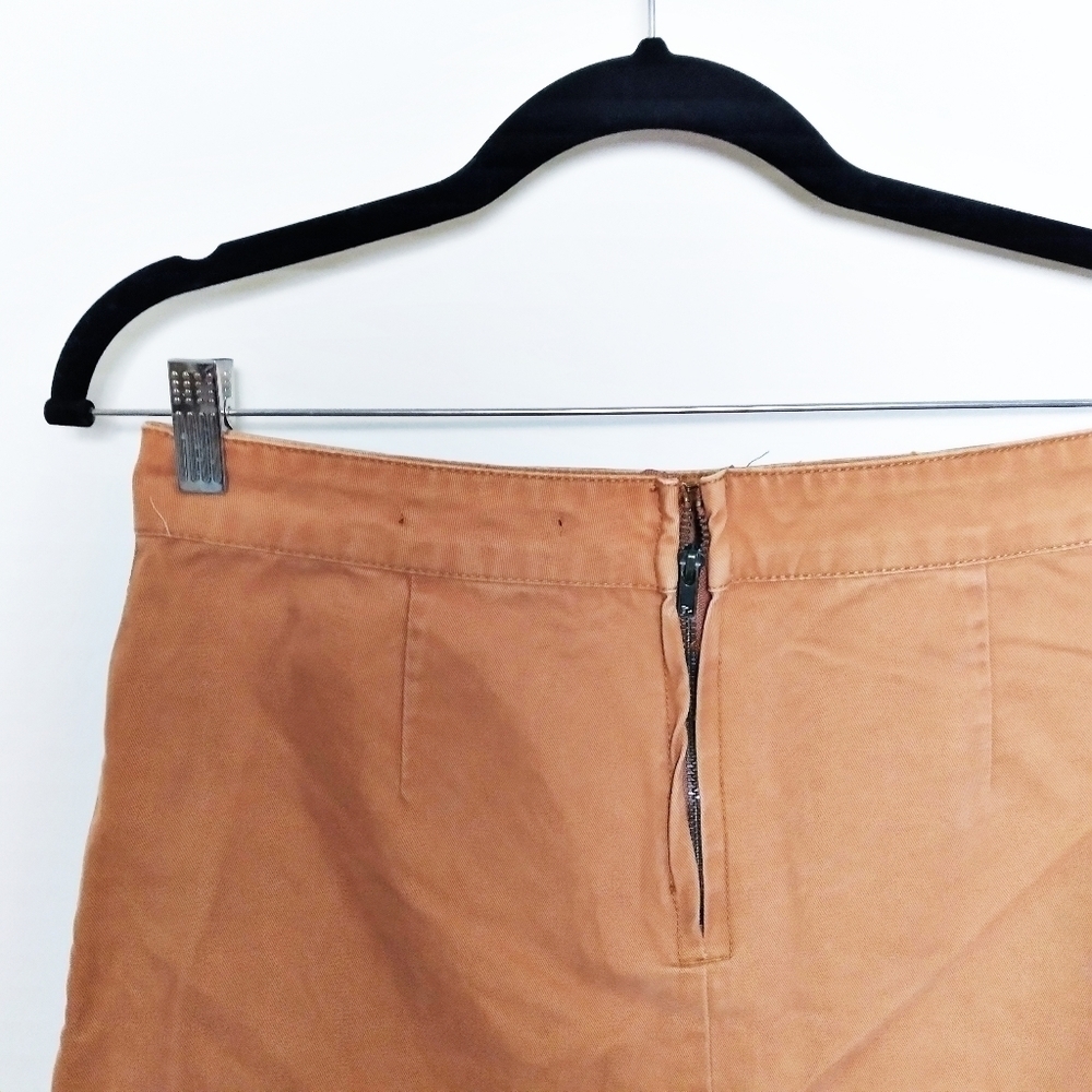 Forever 21 Burnt Orange Rust Denim Mini Skirt Size Medium - Picture 4 of 6
